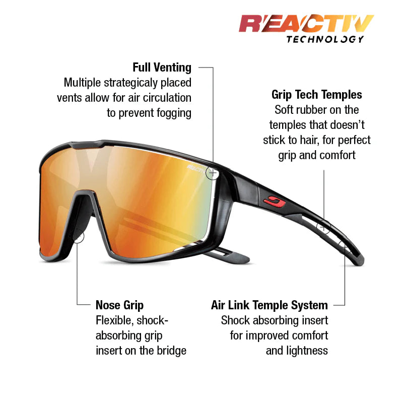 Julbo Fury Translucent Black/Black With REACTIV 1-3 Light Amplifier Lens